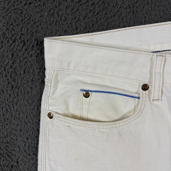 J Crew Jeans Mens 33x32 White 484 Slim Fit Selvedge Denim Button Fly - Picture 3 of 16